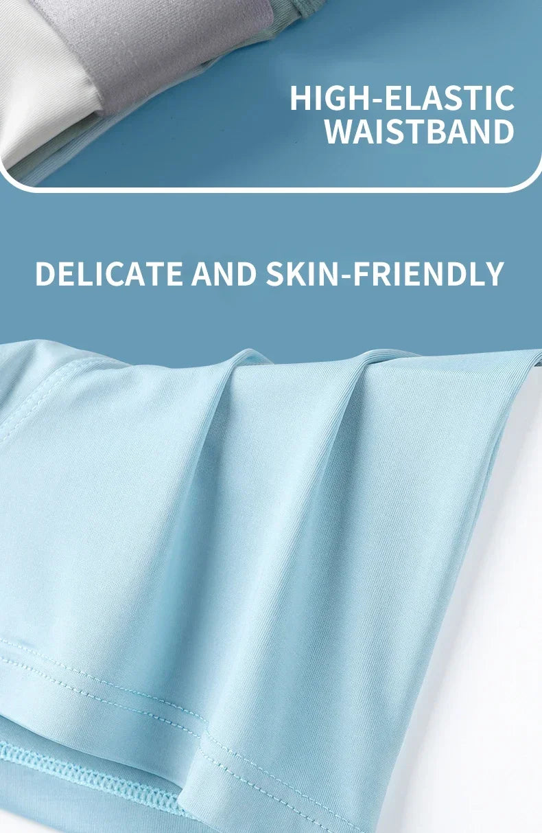 MiiOW Graphene Antibacterial Men’s Boxers - 4Pcs Ice Silk Breathable Underwear Briefs