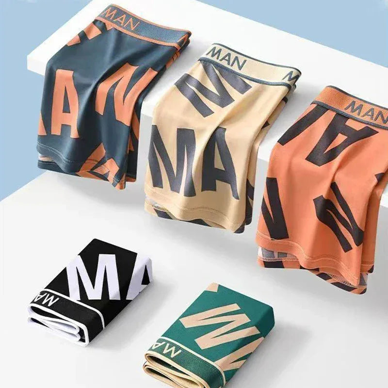 Men's 4 Pack Ice Silk Boxer Shorts - ShopHub