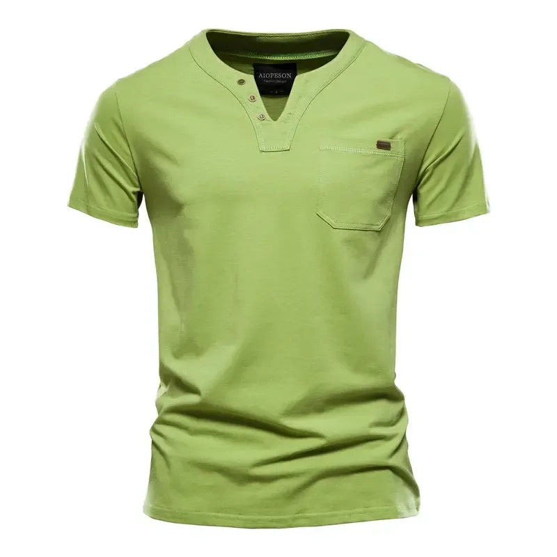 AIOPESON Cotton V-Neck T-Shirts - ShopHub