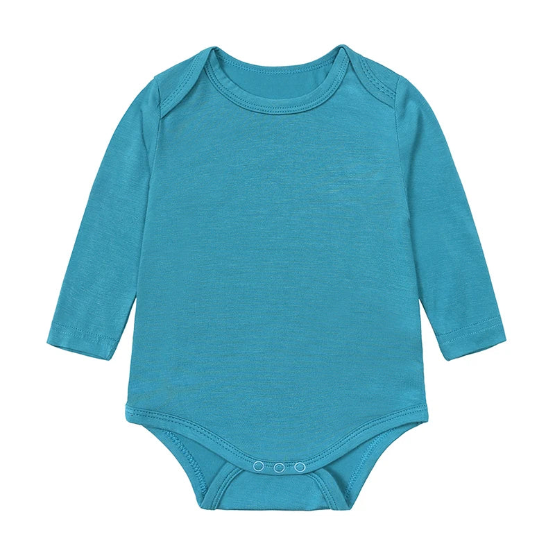 Kids Tales Little Calm Bamboo-Blend Long-Sleeve Baby Romper