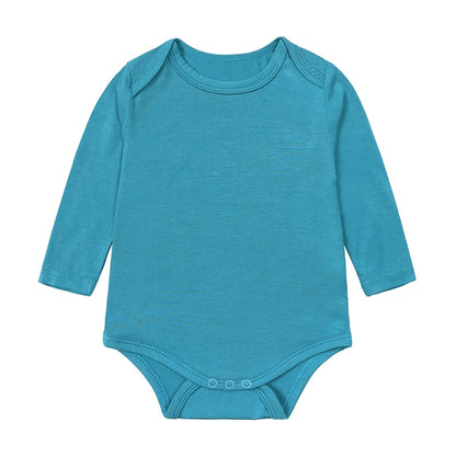 Kids Tales Little Calm Bamboo-Blend Long-Sleeve Baby Romper