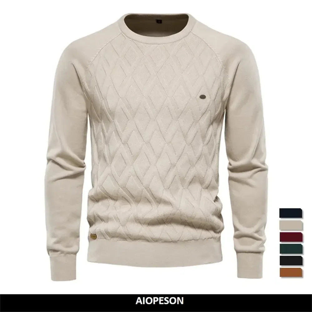 AIOPESON Argyle Basic Men Sweaters - ShopHub