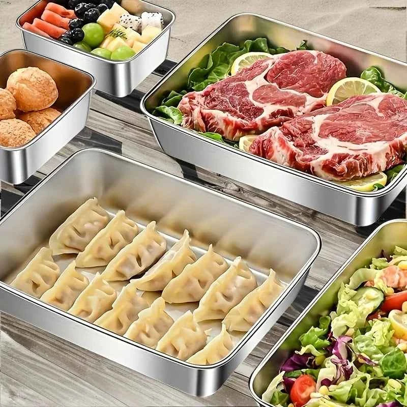 5Pcs Stainless Steel Food Containers
