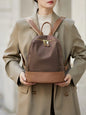 New Oxford &Leather Female Aesthetic Backpack School Bags Luxury Designer for Girls Women Backpacks Travel Light Weight - SC1708