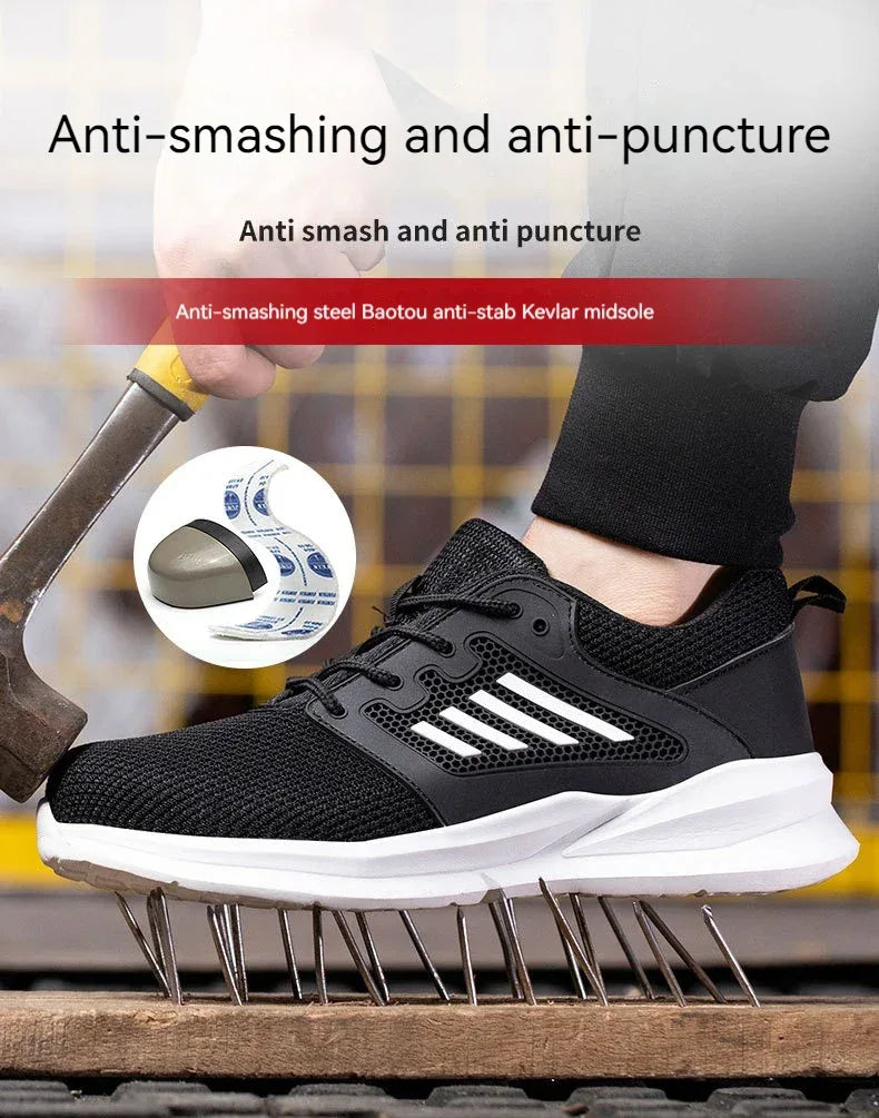 Unisex Durable Safety Work Shoes With Steel Toes & Anti-puncture Features - ShopHub