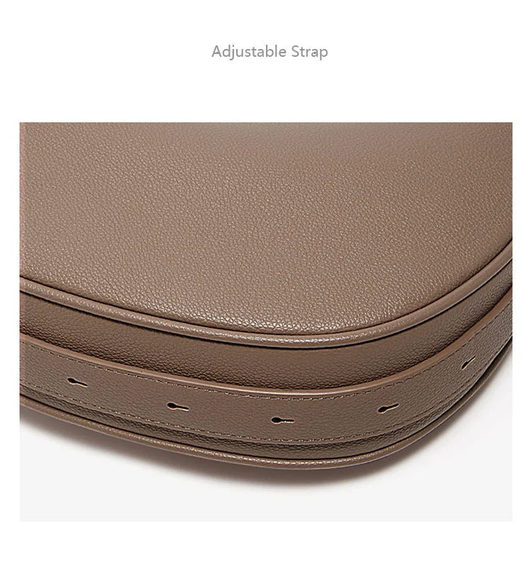 FOXER Women's Shoulder Bag PU Leather New Lady Crescent Underarm Bag Fashion Minimalist Crossbody Bag for Daily Casual Outfit