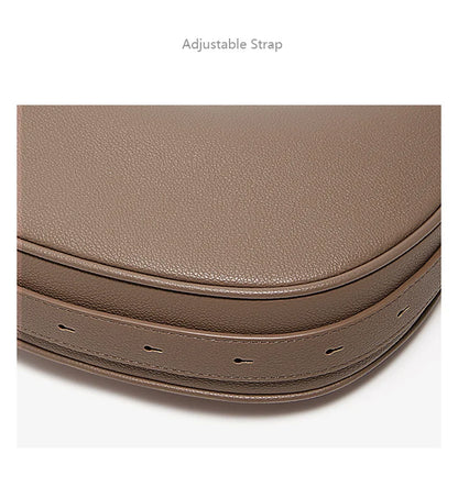 FOXER Women's Shoulder Bag PU Leather New Lady Crescent Underarm Bag Fashion Minimalist Crossbody Bag for Daily Casual Outfit
