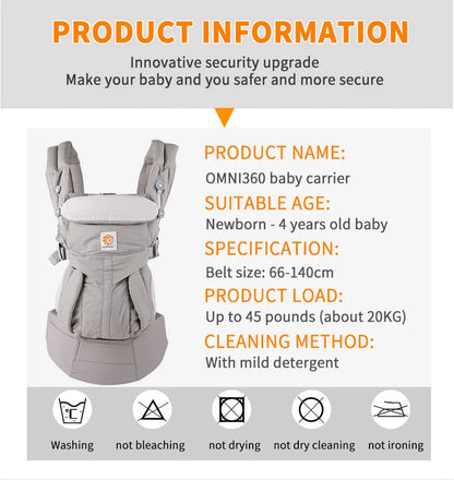 Egobaby Baby Carrier Ergonomic Kangaroo Infant Kid Sling Back Front Facing Backpack Wrap Baby Bag 0-36 Months