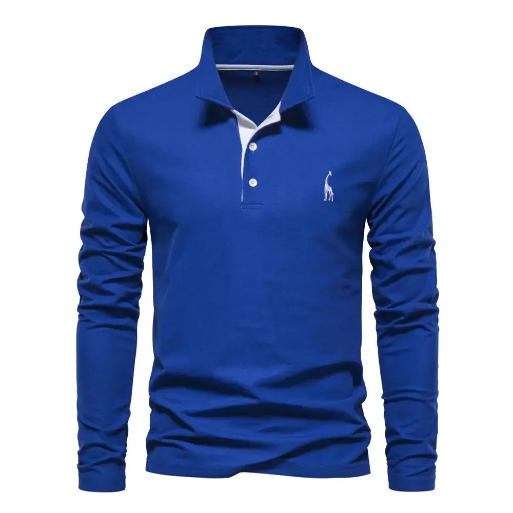 AIOPESON Men's Deer Embroidery Polo Shirts - ShopHub
