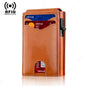 RFID Smart Men Wallets Anti-Theft Magnet Credit Card Holder Front Pocket Carbon Fiber Minimalist Wallet Bank Cardholder Case