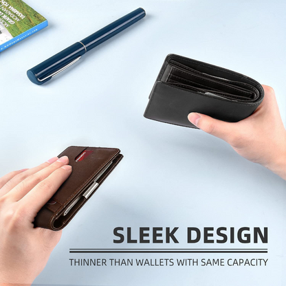 Rfid Microfier Leather Men's Luxury Wallets