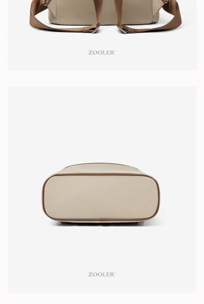 ZOOLER Oxford & Leather Female Letter Backpack