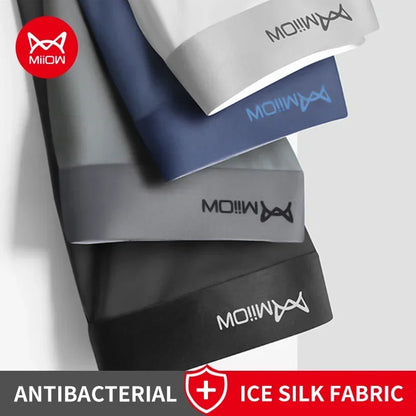 MiiOW Graphene Antibacterial Men’s Boxers - 4Pcs Ice Silk Breathable Underwear Briefs