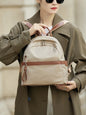 ZOOLER Oxford & Leather Female Letter Backpack
