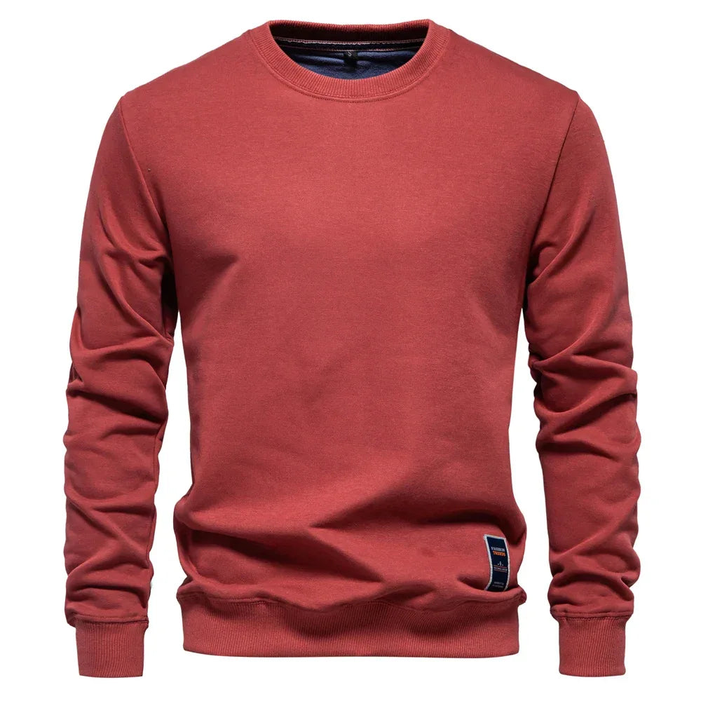 AIOPESON Cotton-Blend Men's Crew Neck Sweatshirts - ShopHub