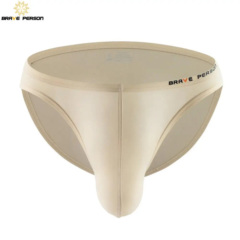 BRAVE PERSON Sexy Men's Underwear Big Penis Pouch Briefs Bikini Nylon Underpants