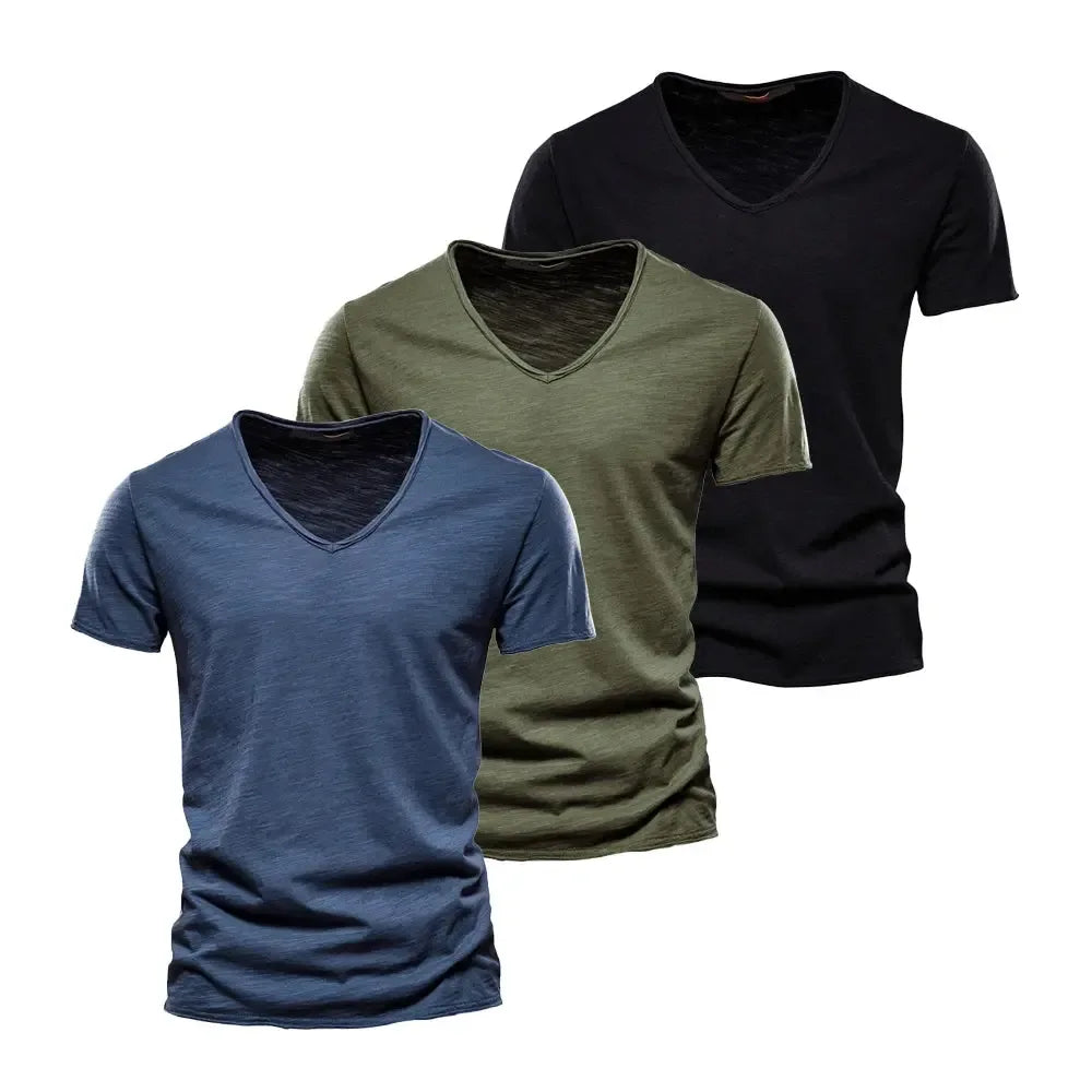 AIOPESON 3 Pack of 100% Cotton Men's T-Shirts - ShopHub