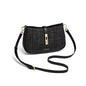 FOXER Cowhide Leather Women Baguette Shoulder Bag Light Luxury Ladies Crossbody Bag Fashion Sling Purse for Daily Dating Use