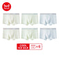 MiiOW 6Pcs Men's Summer Ice Silk Boxers - Antibacterial Breathable Mesh Underwear