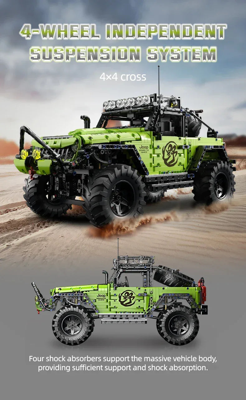 TOYLINX 1:8 Scale Heavy-Duty Off-Road Vehicle Building Blocks - ShopHub