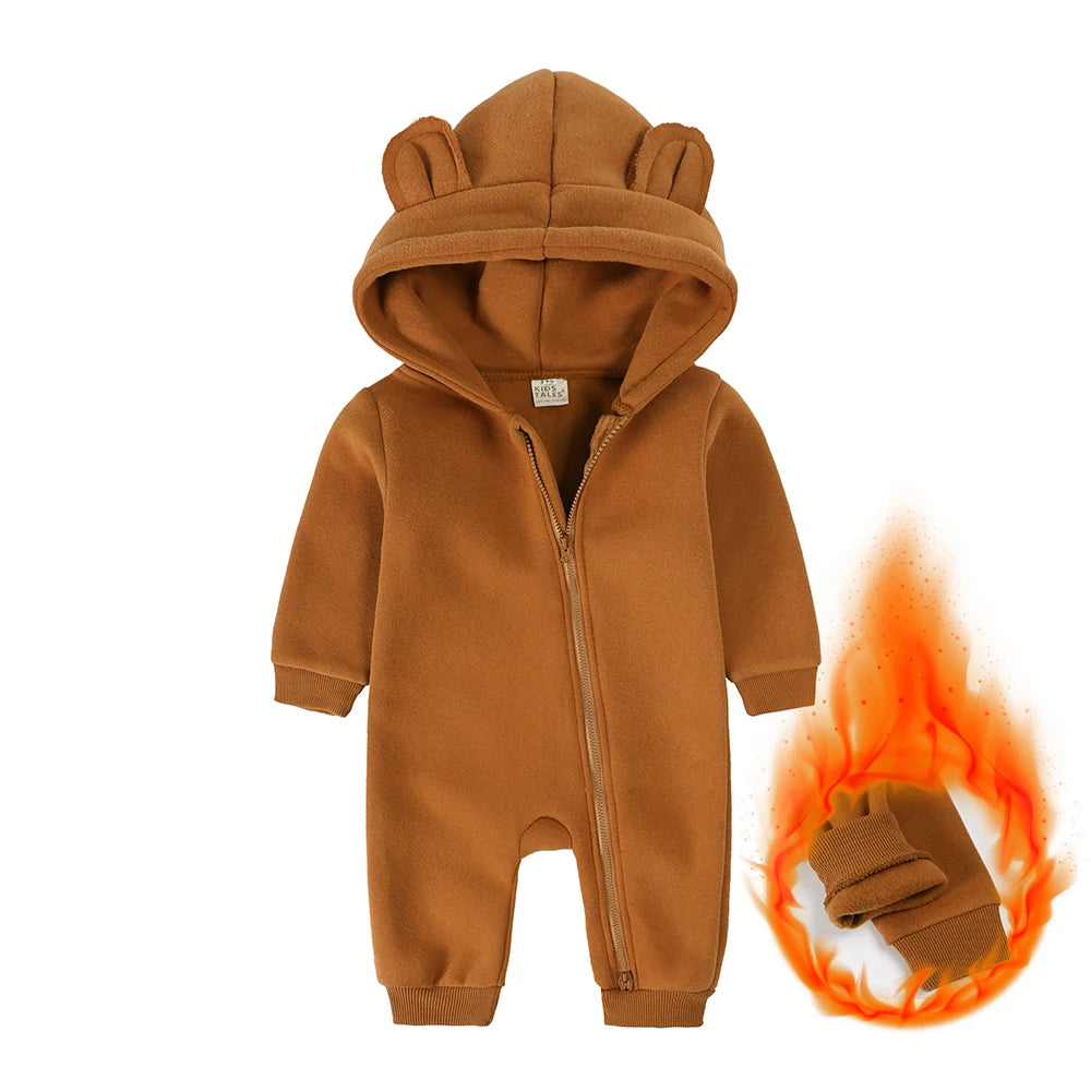 Kids Tales Little Bear Cotton-Blend Zip Baby Romper