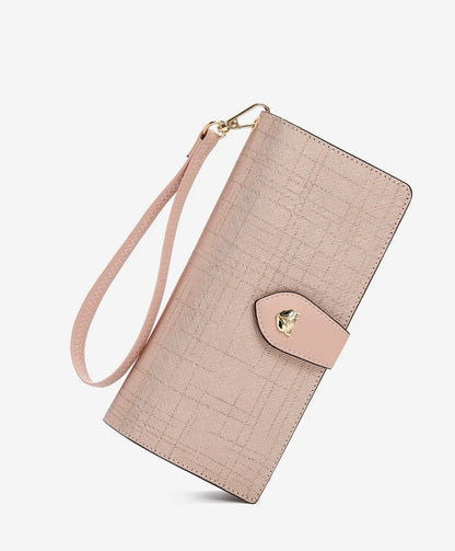 FOXER Split Leather Women's Long Clutch Wallet