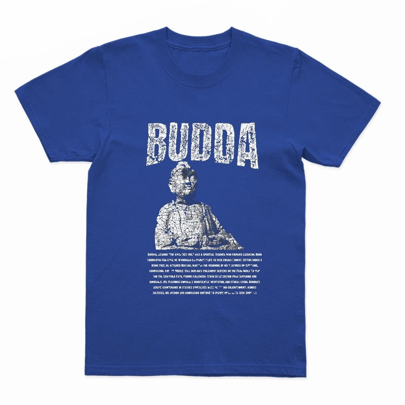 COOLMIND U0003 Buddha Statue Graphic Cotton Tee