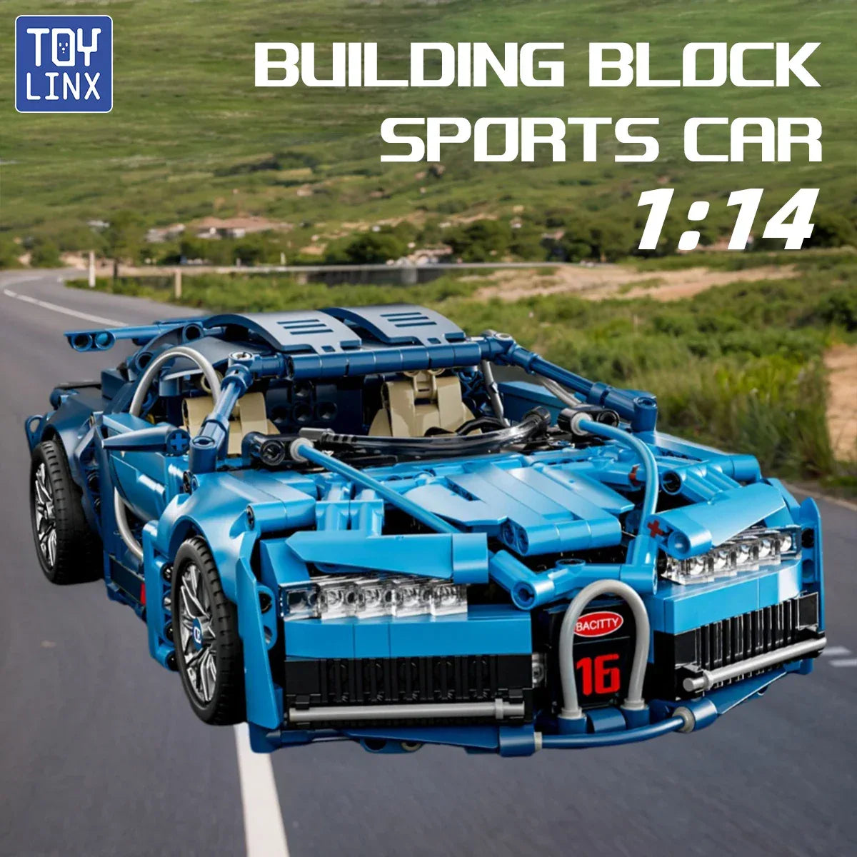 TOYLINX 1:14 Supercar Building Block Toy - ShopHub