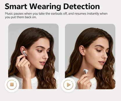 QCY MeloBuds N60 Wireless Earphone - Bluetooth 6.0, Bass Boost, Hi-Res Audio, Hybrid ANC, 45Hrs Playback - ShopHub