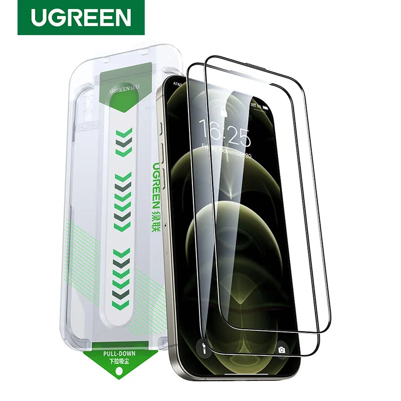 UGREEN Automatic Dust-free Screen Protector for iPhone 17 Pro Max, 16 Pro & More—2 Pack