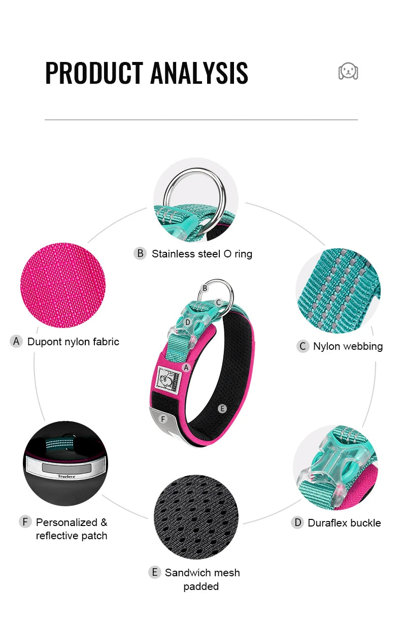 Truelove Pet Collar Reflective Multifunctional Dog Collar