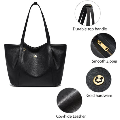 FOXER Women's Cow Leather Tote Shoulder Bag