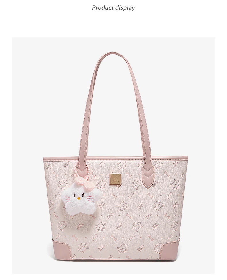 FOXER Summer New Women's Shoulder Bag PVC Leather Daily Tote Bag Female Commuting Purse Large Capacity Handbag for Everyday Use