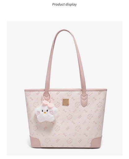 FOXER Summer New Women's Shoulder Bag PVC Leather Daily Tote Bag Female Commuting Purse Large Capacity Handbag for Everyday Use
