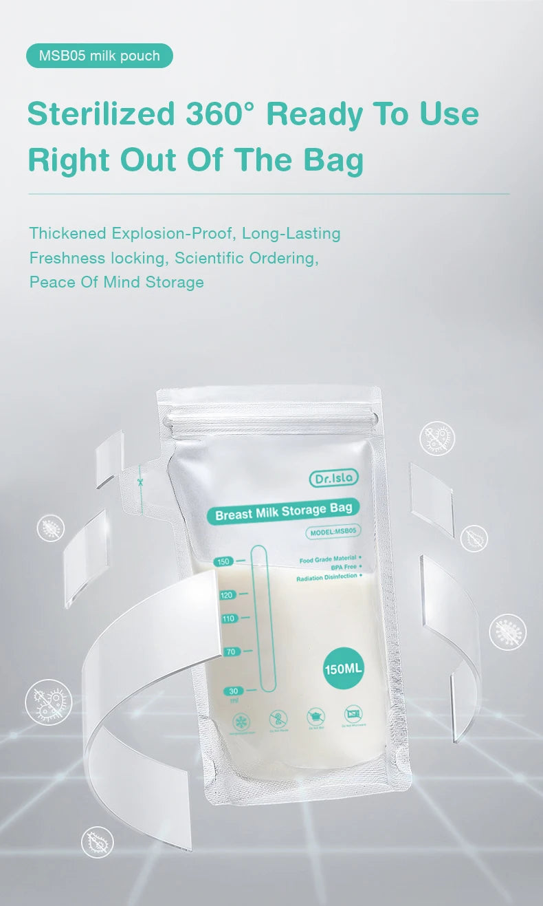 MAMIJOY Breast Milk Storage Bags – 30 Pack