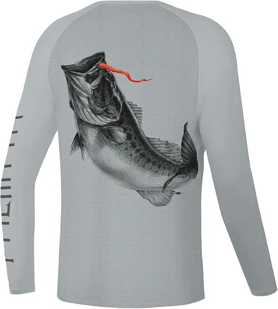 Men's Fishing Hoodie with 3D Printed Sun Protection Suit - Long Sleeved Fishing Top