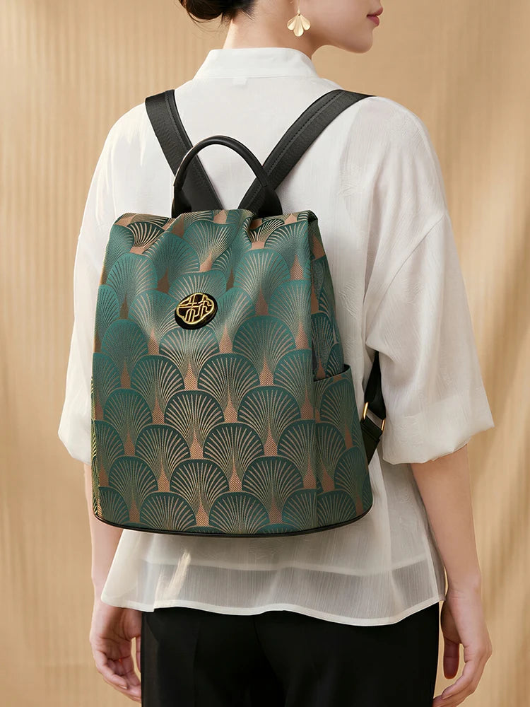 2026 New ZOOLER Handmade Cow Leather Backpack Luxury Large Capacity Backpack Chinese Style Backpack#JH936