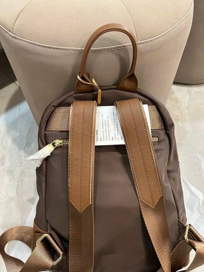 New Oxford &Leather Female Aesthetic Backpack School Bags Luxury Designer for Girls Women Backpacks Travel Light Weight - SC1708