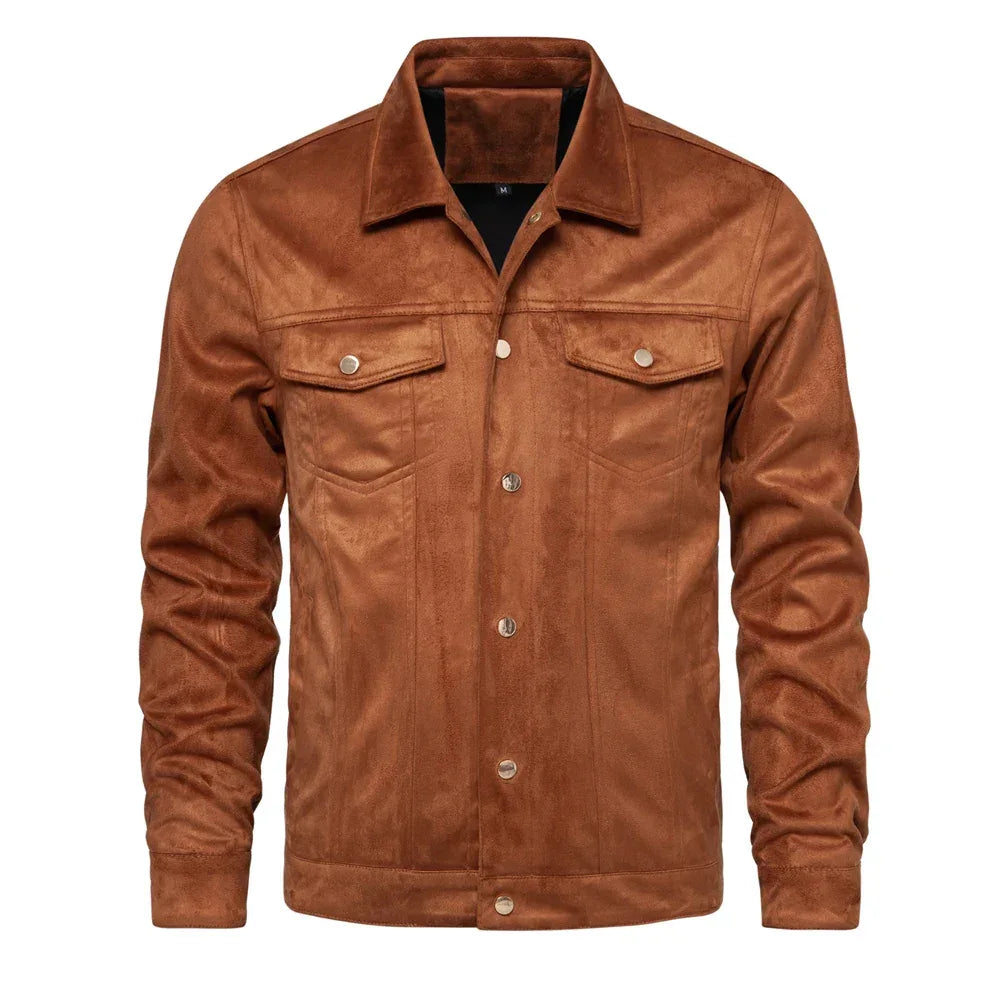 AIOPESON Autumn Winter Suede Leather Jackets - ShopHub