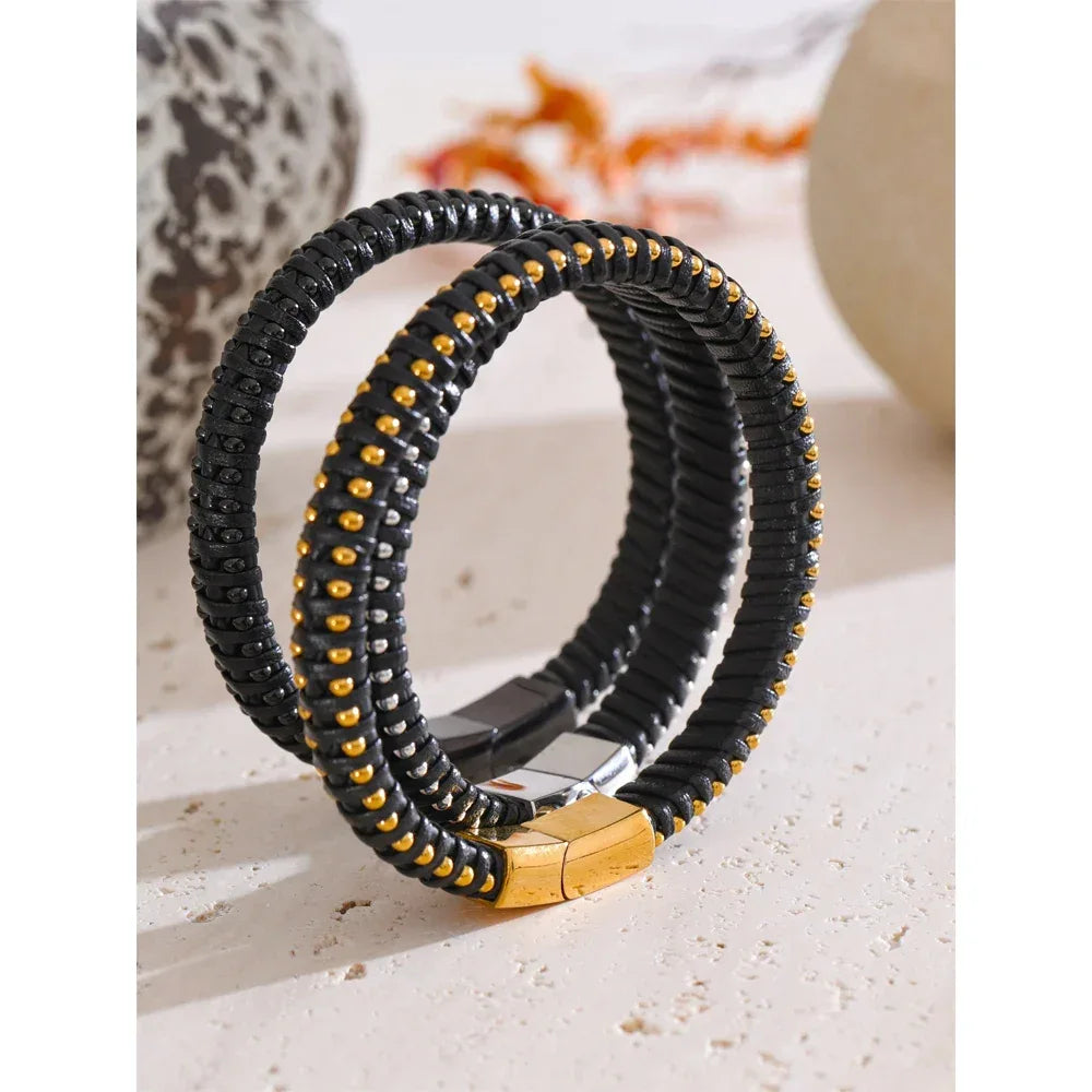 22cm Men’s Fibre Rope Braided Classic Bracelet - ShopHub