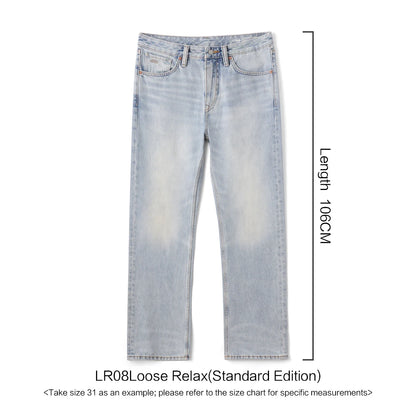 SIMWOOD 2026 Autumn New Loose Relax 13.5oz Heavyweight Washed Vintage Jeans Men Denim Pants Retro  Streetwear