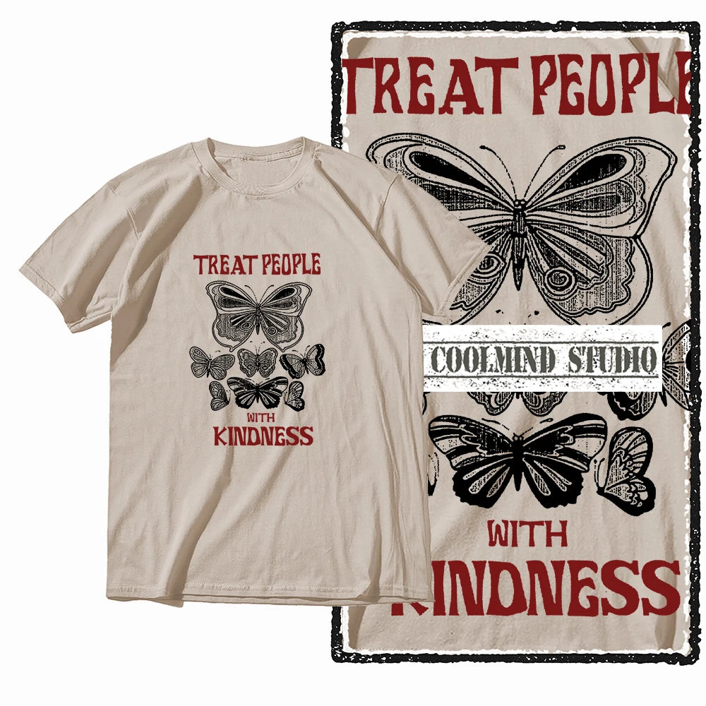 COOLMIND X0119 Wings of Joy Butterfly Cotton Tee