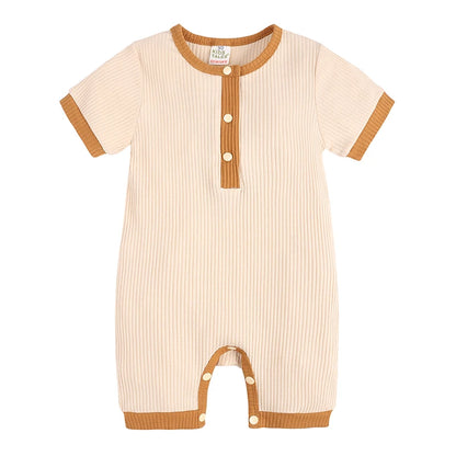 Kids Tales Little Everyday Ribbed Cotton-Blend Baby Romper