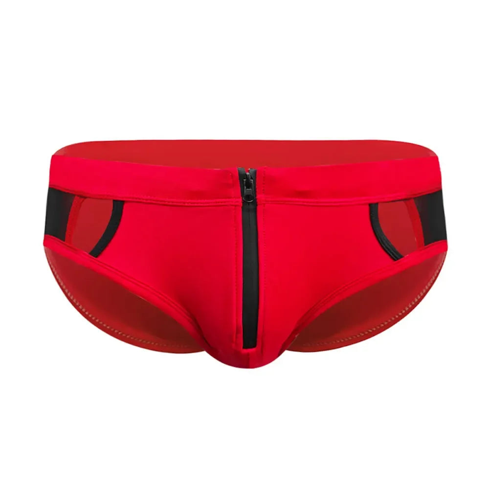 UXH Men's Zipper Swim Briefs - ShopHub