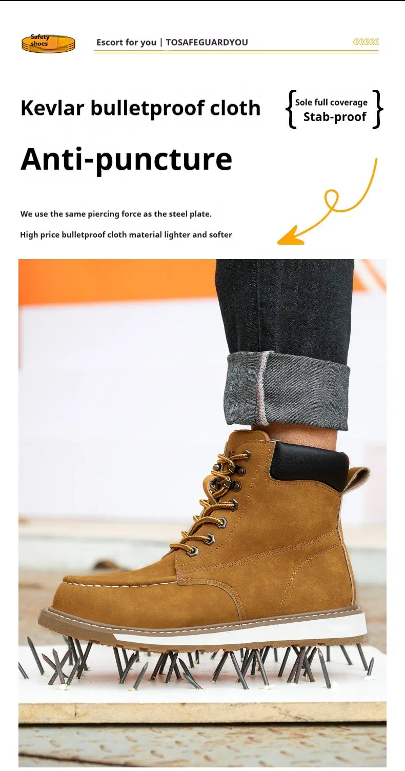Men's High Top Safety Work Boots - ShopHub
