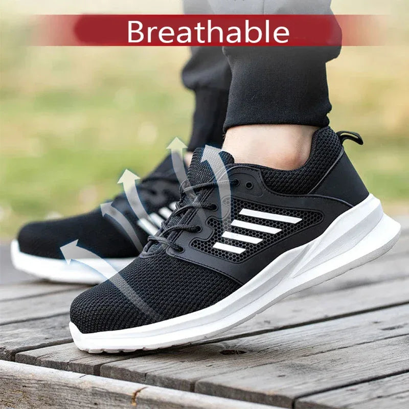 Unisex Durable Safety Work Shoes With Steel Toes & Anti-puncture Features - ShopHub