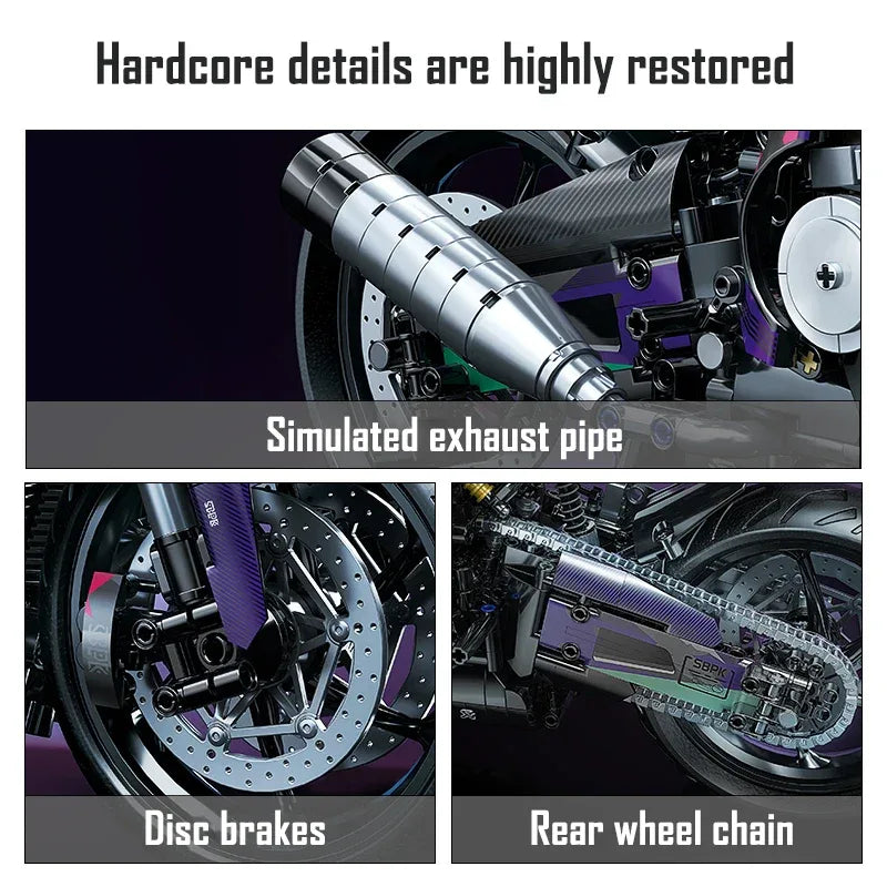 TOYLINX 2062PCS DIY Motorcycle Building Blocks Model Kit - ShopHub