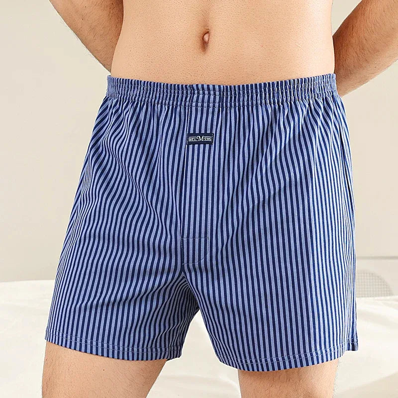 Men's 100% Cotton Plaid Pajama Shorts - ShopHub