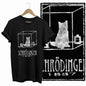 COOLMIND Black Cat Graphic Cotton T-Shirt | Women's Design Collection