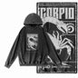 COOLMIND Acid-Washed Black Graphic Hoodie